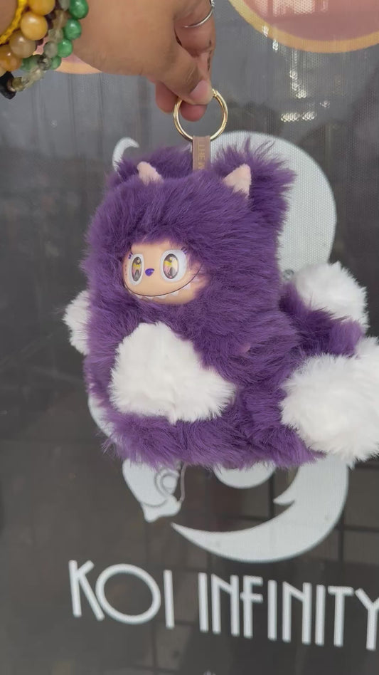 Purple Custom Nine-tailed Handmade Fluffy Labubu