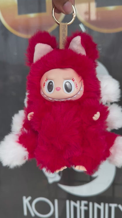 Red Custom Nine-tailed Handmade Fluffy Labubu