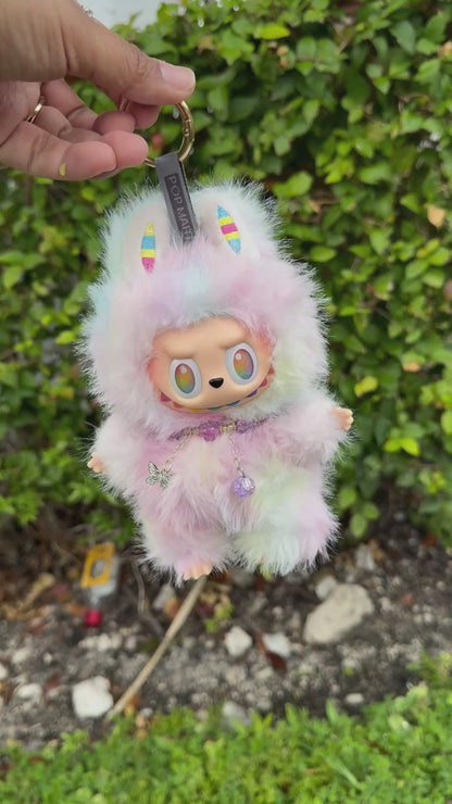 Rainbow Dragon Custom Handmade Fluffy Doll