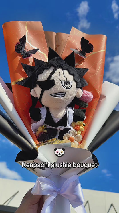 Kenpachy Blea ch Plush Anime Crochet flower Bouquet