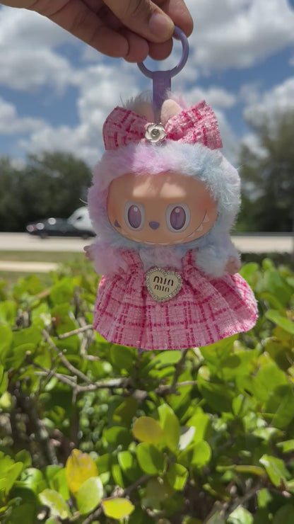 Miu Miu Dress Fancy Fashion Designer Kawaii Cute Doll Labubu Outfit Clothes 17cm