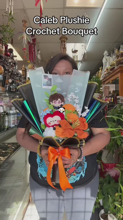 Caleb Love and Deepspace LAD Plushie Crochet Flower Bouquet