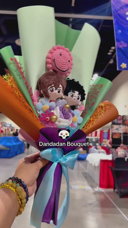 Okarun and Ayesa Gold Balls Dan da Dan Anime Plushie Bouquet