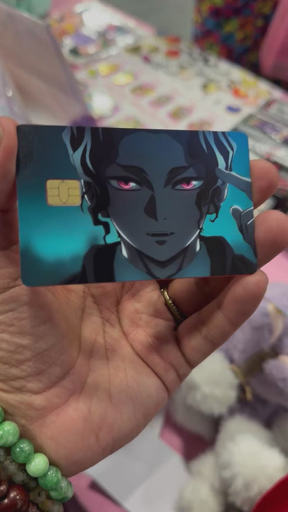 Muzan Infinity Castle Demon Slayer Anime Credit Card Sticker